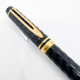 Waterman Man 100 Opera Black Chased  Fountain Pen - Fine 18kt Gold Nib