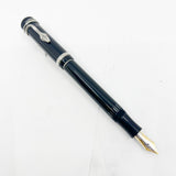 Montblanc Agatha Christie Sterling Silver Limited Edition Fountain Pen - Fine 18kt Gold Nib