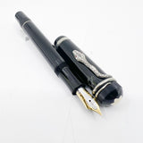 Montblanc Agatha Christie Sterling Silver Limited Edition Fountain Pen - Fine 18kt Gold Nib