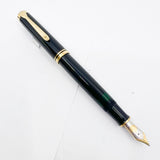 Pelikan M800 All Black Fountain Pen - Medium 18kt Gold Nib