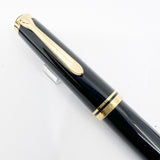 Pelikan M800 All Black Fountain Pen - Medium 18kt Gold Nib