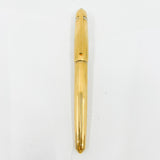 Cartier Pasha Heavy Gold-Plated Fluted Fountain Pen - Medium 18kt Gold Nib