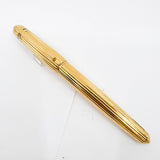 Cartier Pasha Heavy Gold-Plated Fluted Fountain Pen - Medium 18kt Gold Nib