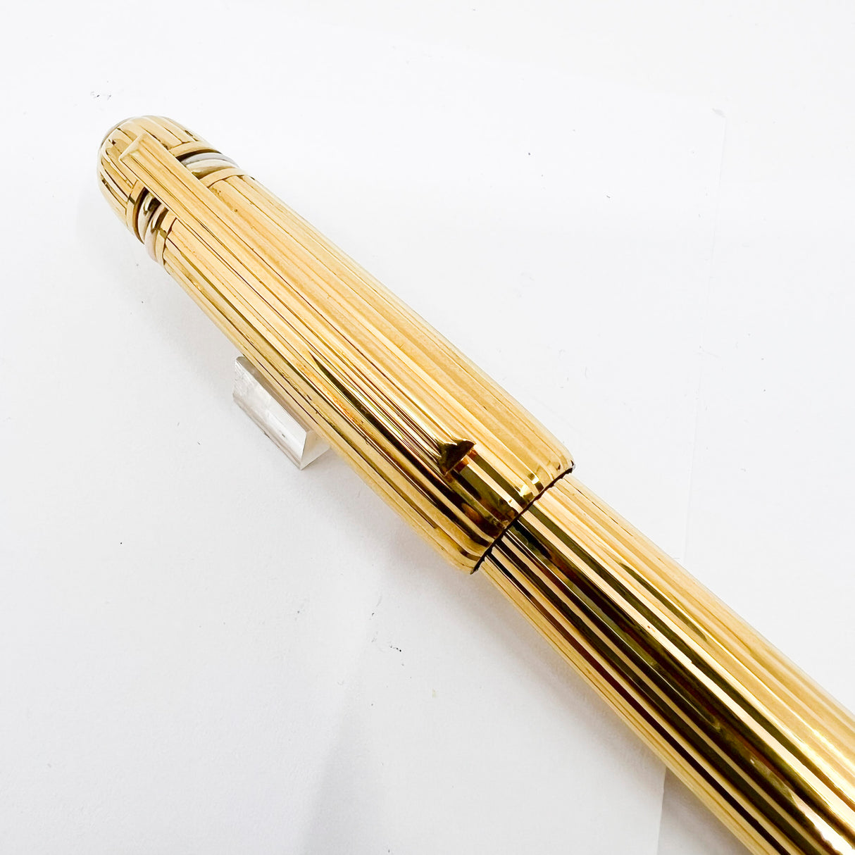 Cartier Pasha Heavy Gold-Plated Fluted Fountain Pen - Medium 18kt Gold Nib