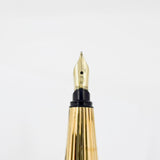 Cartier Pasha Heavy Gold-Plated Fluted Fountain Pen - Medium 18kt Gold Nib