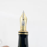 Parker Centennial (Largest Size) Duofold Blue Marble Fountain Pen - Extra Fine 18kt Gold Nib - Circa 1991