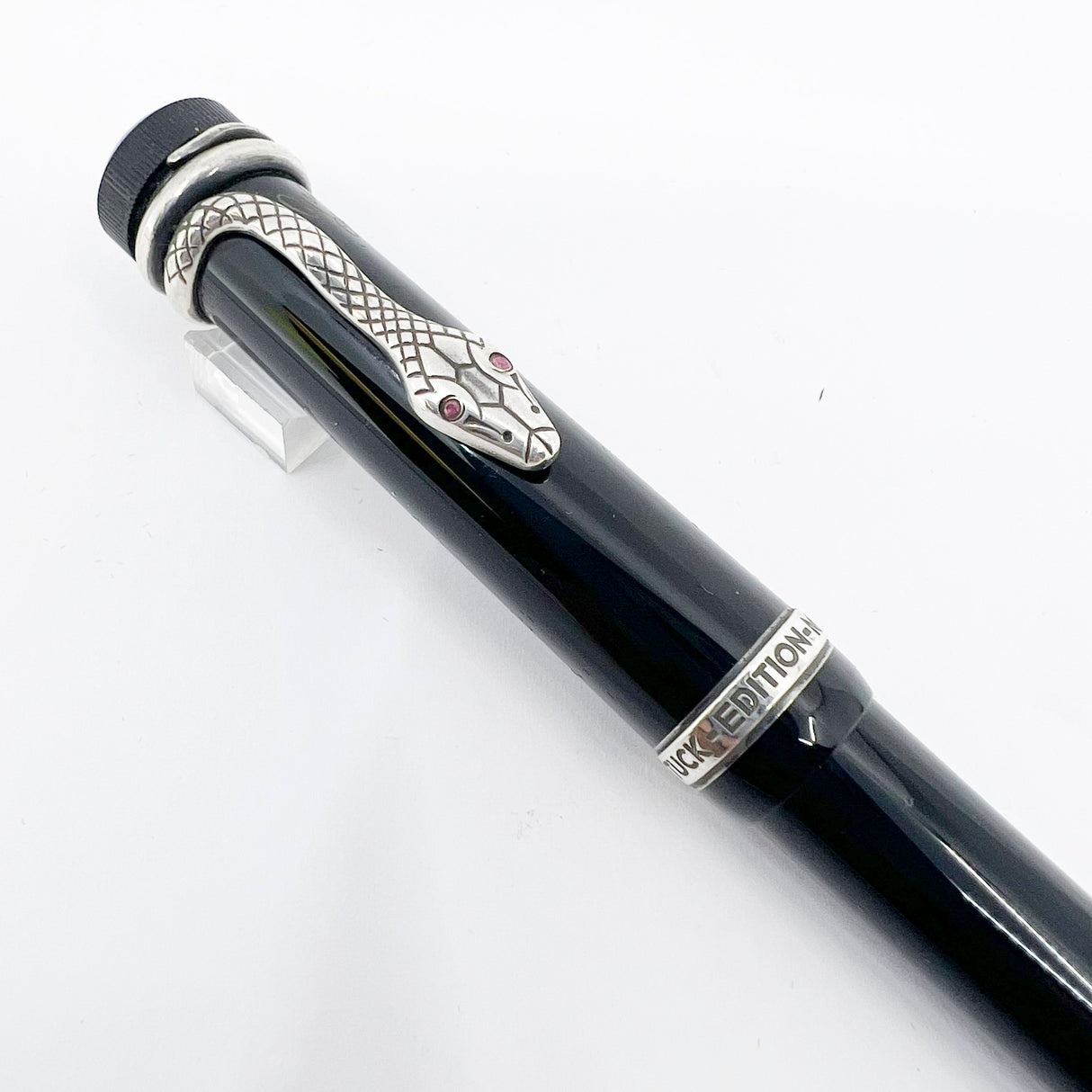 Montblanc Agatha Christie Writer Series Limited Edition Ballpoint Pen - Sterling Silver Snake Clip with Ruby Eyes
