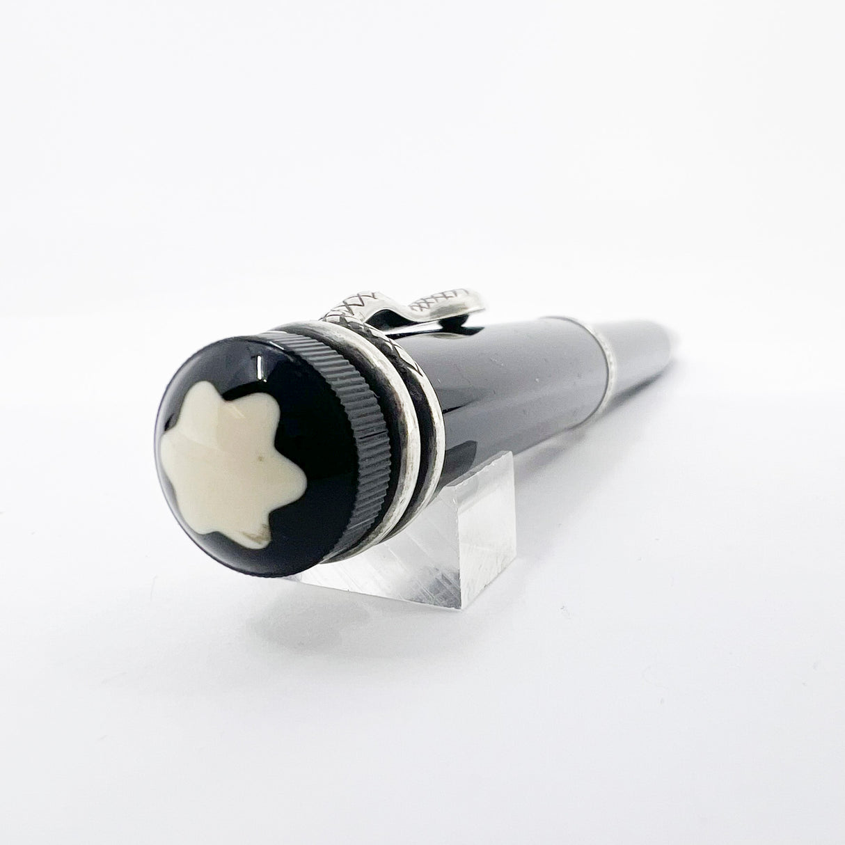 Montblanc Agatha Christie Writer Series Limited Edition Ballpoint Pen - Sterling Silver Snake Clip with Ruby Eyes