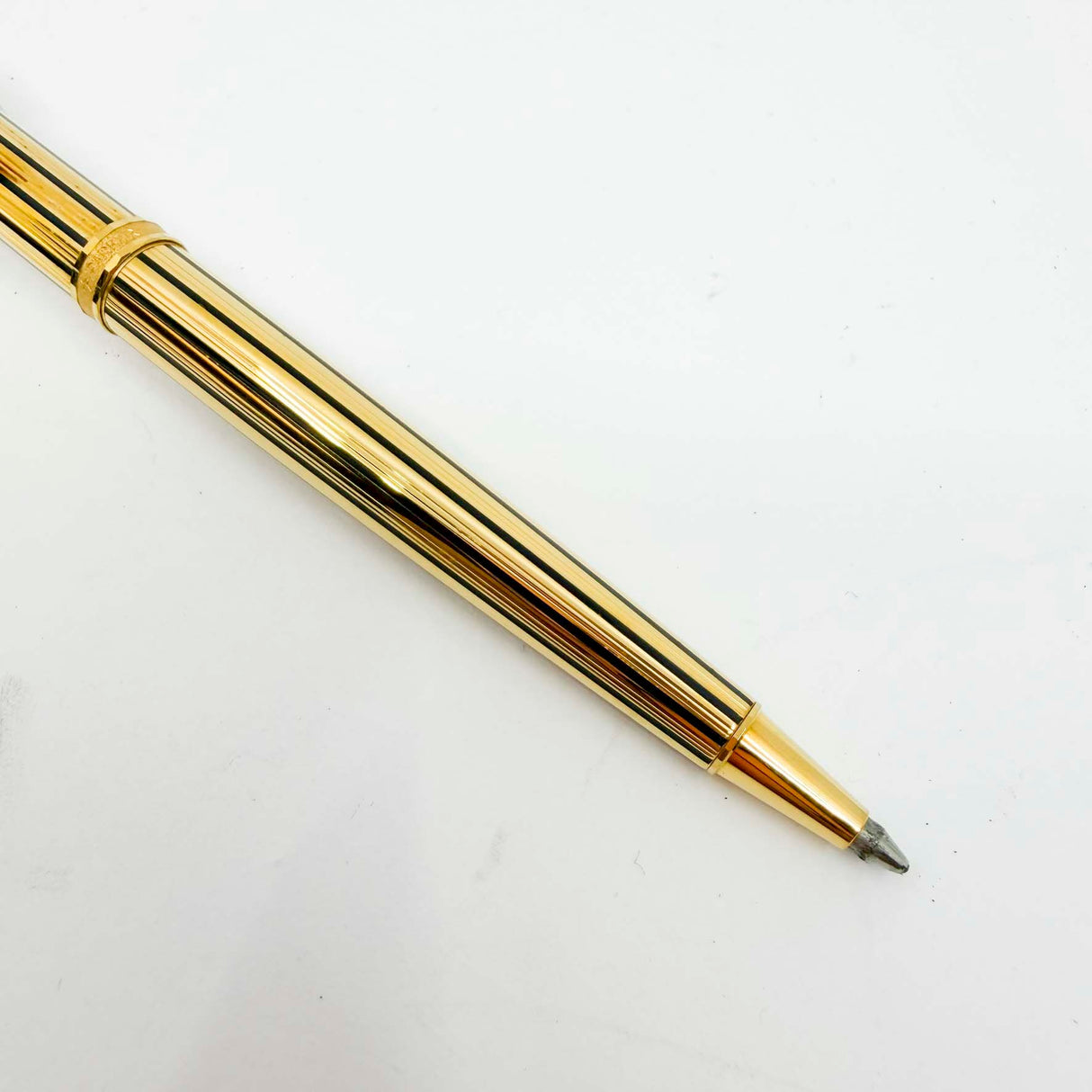 Parker Premier "Athenes" Gold-Plated/Black Lacquered Lines Ballpoint  Pen - Circa 1980's