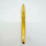Montblanc Solitaire Gold Vermeil Striped Classique #144 Fountain Pen - Medium 18kt Gold Nib