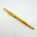 Montblanc Solitaire Gold Vermeil Striped Classique #144 Fountain Pen - Medium 18kt Gold Nib