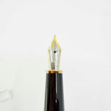 Montblanc Solitaire Gold Vermeil Striped Classique #144 Fountain Pen - Medium 18kt Gold Nib