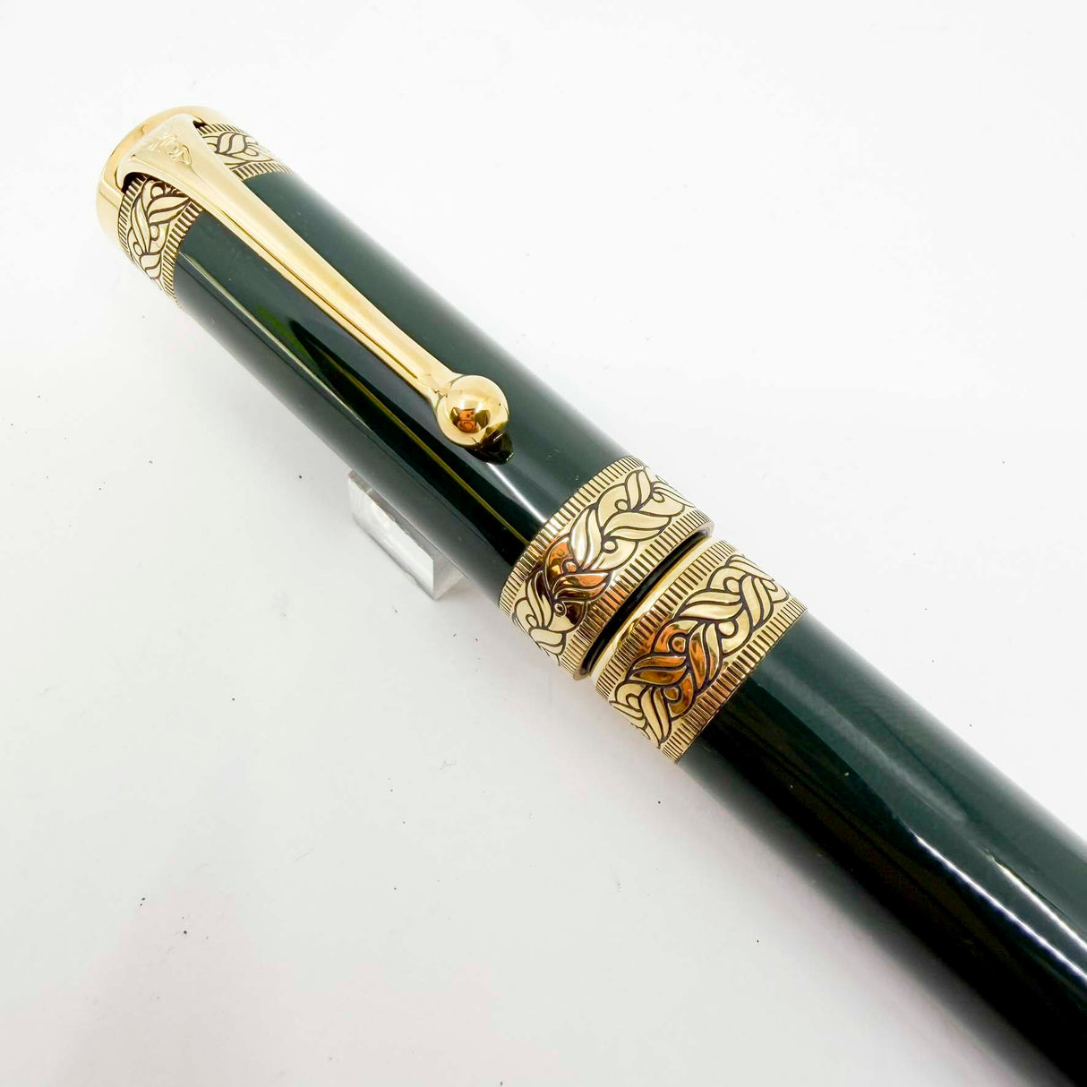 Aurora Original Dante Alighieri Green Lacquered Limited Edition Fountain Pen - Medium 18 Kt Gold Nib