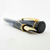 Parker International Duofold Blue Marble Fountain Pen - Fine 18kt Gold Nib