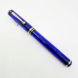 Sheaffer for Levenger Translucent Mediterranean Blue Connaisseur Fountain Pen -  Fine 14kt Gold Nib