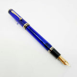 Sheaffer for Levenger Translucent Mediterranean Blue Connaisseur Fountain Pen -  Fine 14kt Gold Nib