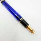 Sheaffer for Levenger Translucent Mediterranean Blue Connaisseur Fountain Pen -  Fine 14kt Gold Nib