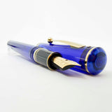 Sheaffer for Levenger Translucent Mediterranean Blue Connaisseur Fountain Pen -  Fine 14kt Gold Nib