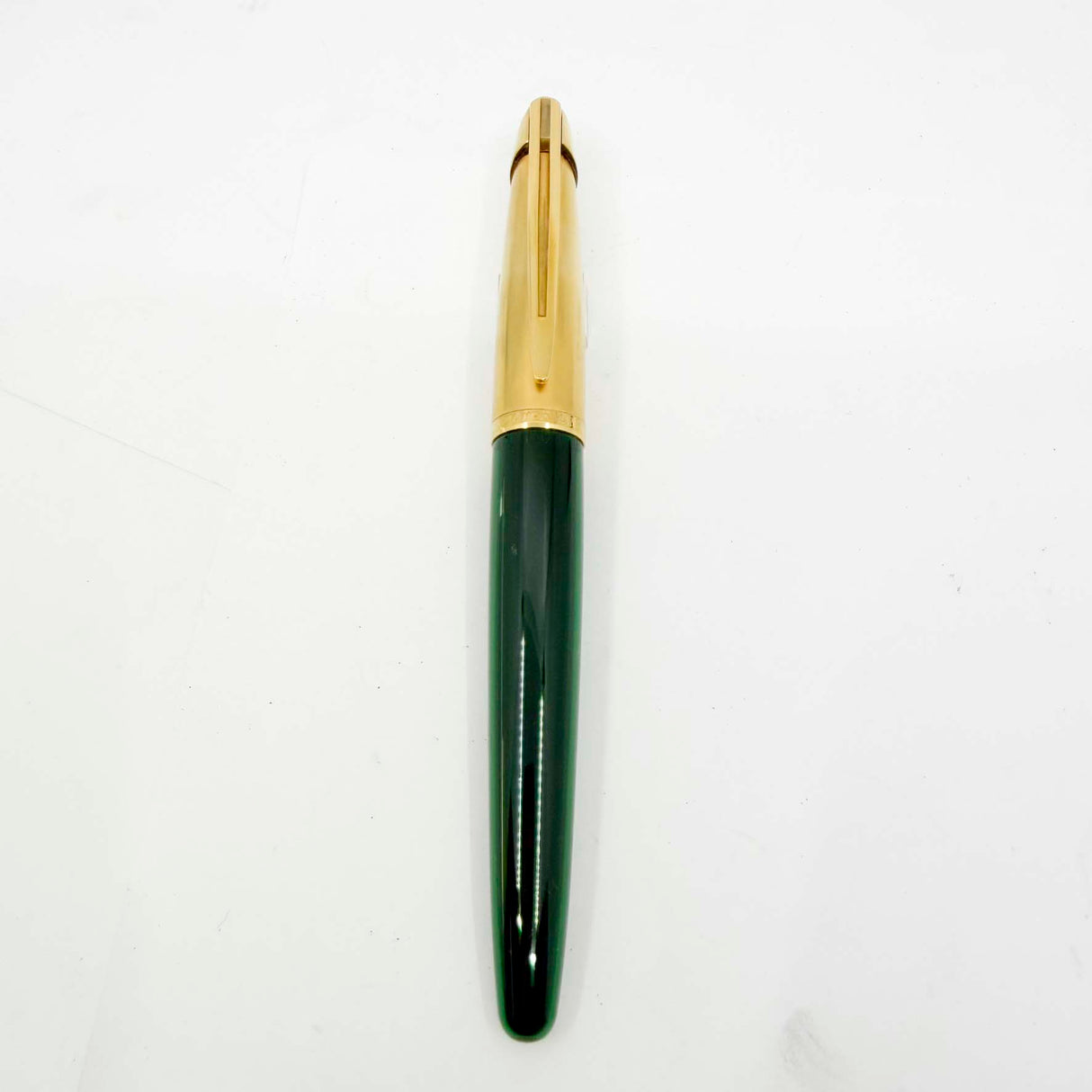 Waterman Edson Green Translucent Fountain Pen - Broad 18kt Gold Nib - Scarce!