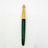 Waterman Edson Green Translucent Fountain Pen - Broad 18kt Gold Nib - Scarce!