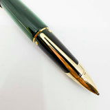 Waterman Edson Green Translucent Fountain Pen - Broad 18kt Gold Nib - Scarce!