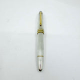 Montblanc LeGrand Solitaire #146 Sterling Silver Pinstriped Fountain Pen - Fine 18kt Gold Nib