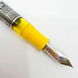 Pelikan M910 Yellow Toledo Sterling Silver Fountain Pen - Fine 18kt Gold  Nib