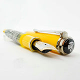 Pelikan M910 Yellow Toledo Sterling Silver Fountain Pen - Fine 18kt Gold  Nib
