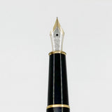 Montblanc Classique #144 Black Resin Fountain Pen- Medium 14kt Gold Nib