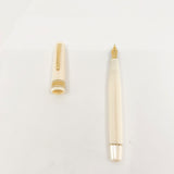 OMAS Ivory Vegetal Resin Bibliotheque Nationale Fountain Pen - Medium 18kt Gold Nib