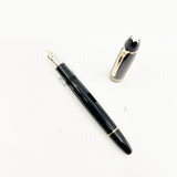 Montblanc Black Resin Meisterstuck #146 LeGrand Fountain Pen - Semi-Flex Medium 14kt Gold  Nib