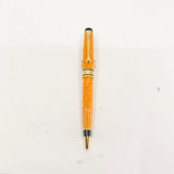 Aurora Sole Marbled Orange Limited Edition Boxed Set of Ballpoint Pen & Fountain Pen - Broad 18kt Gold Nib