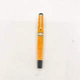 Aurora Sole Marbled Orange Limited Edition Boxed Set of Ballpoint Pen & Fountain Pen - Broad 18kt Gold Nib