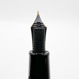 Tsuge (Made by Sailor) Large 1911 Rosewood Ebonite Fountain Pen -  Fine 21kt Gold Nib - RARE!