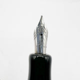 Delta #366 Fountain Pen - Black Cap/Orange Barrel -  Medium 18kt Gold Nib