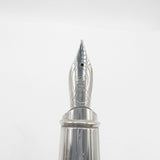 S. T. Dupont Orpheo (Largest Size) Palladium Plated Fountain Pen -  Fine 18kt Gold Nib