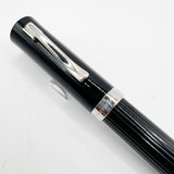 Graf von Faber Castell Intuition Fountain Pen - Black Smooth Resin  Cap/Black Fluted Resin Barrel - Fine 18kt Gold Nib