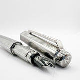 Caran D'ache RNX.316 Lazer Engraved Stainless Steel Fountain Pen -  PVD Blackened Stainless Steel Fine Nib
