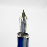 Stipula Duetto Pacific Blue Fountain Pen -  Fine 18kt Gold Nib