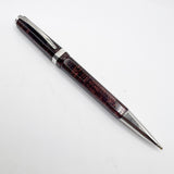 Visconti Wall Street Burgundy Red Striped Celluloid Ballpoint Pen