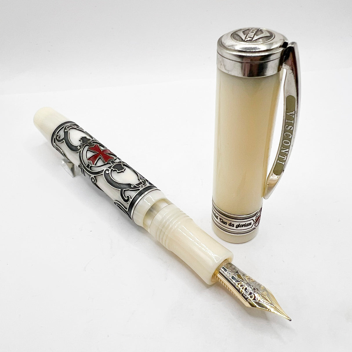 Visconti Knights Templar Limited Edition Fountain Pen -  Fine 18kt Gold Nib