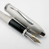 Cross Pinnacle Sterling Silver Barleycorn Fountain Pen -  Fine 18kt Gold Nib