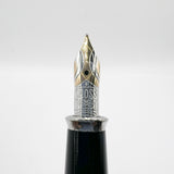 Cross Pinnacle Sterling Silver Barleycorn Fountain Pen -  Fine 18kt Gold Nib