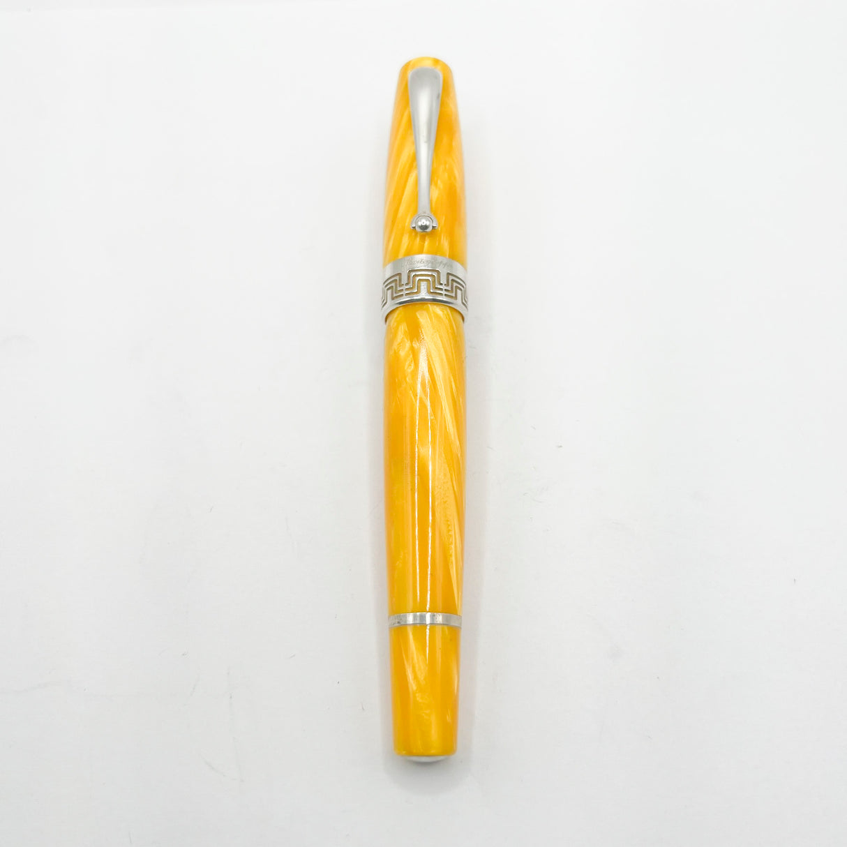 Montegrappa Miya Lustrous Yellow Celluloid Fountain Pen -  Medium 18kt Gold Nib