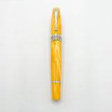 Montegrappa Miya Lustrous Yellow Celluloid Fountain Pen -  Medium 18kt Gold Nib