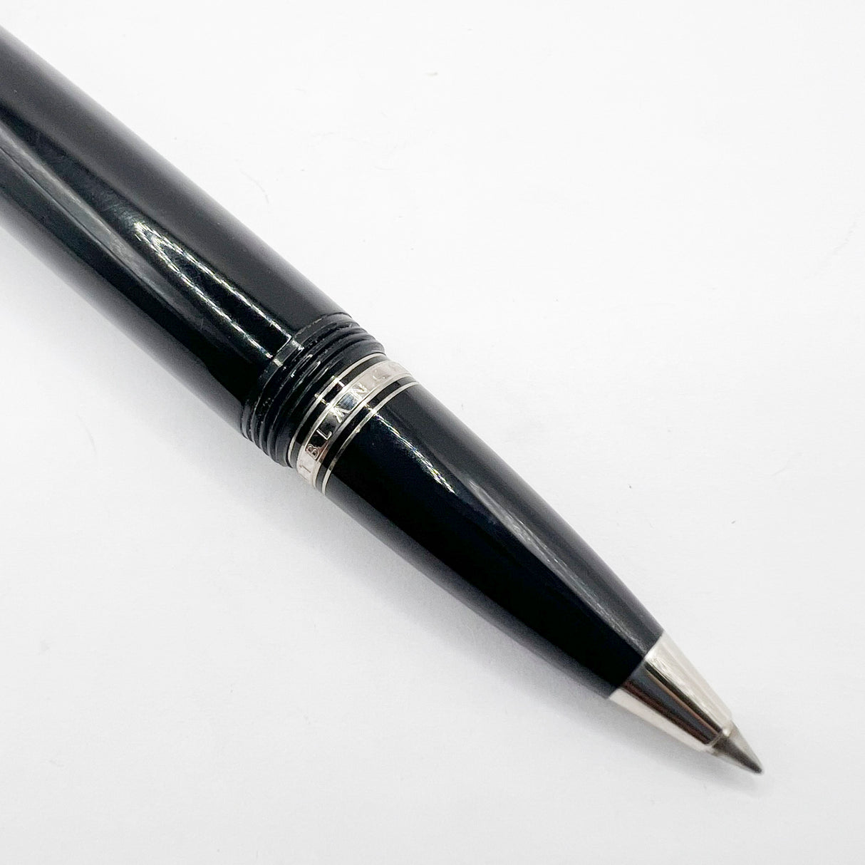 Montblanc Boheme Black Resin Rollerball - Blue Stone in Clip