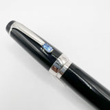Montblanc Boheme Black Resin Rollerball - Blue Stone in Clip
