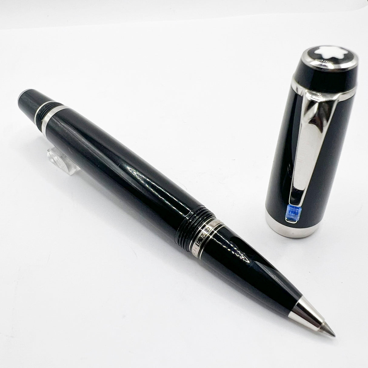 Montblanc Boheme Black Resin Rollerball - Blue Stone in Clip