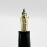 Sailor White Metal Barleycorn Guilloche Fountain Pen -  Medium 14kt Gold Nib