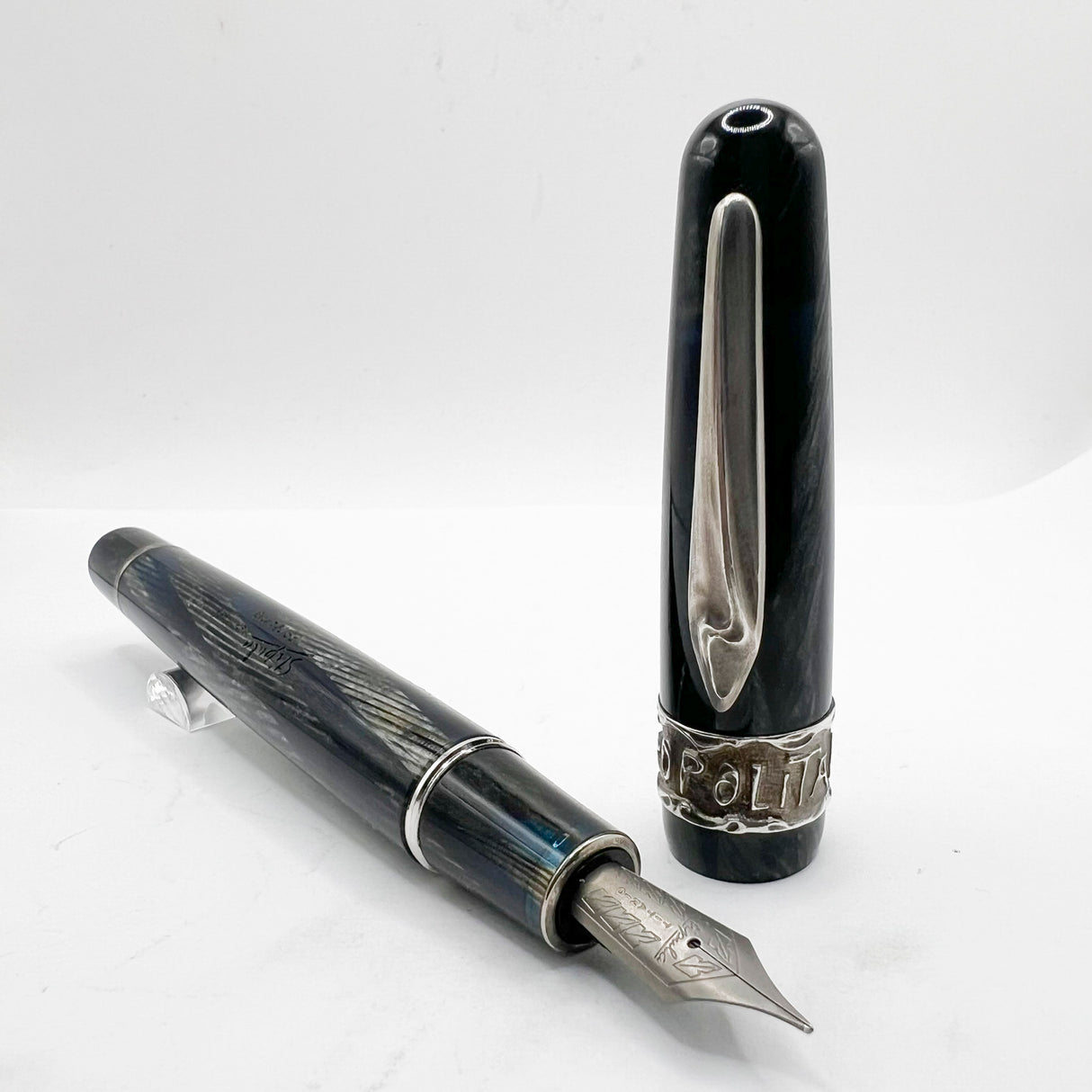 Stipula Metropolitain Magnificent Celluloid Limited Edition Fountain Pen for Point Plume, Renown Parisian Pen Dealer - Flexible Fine T-Flex Titanio Nib - Only 110 Pens Produced!